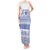 Scottish Christmas Tank Maxi Dress Scotland Thistle and Celtic Knot White-Blue Color - Wonder Print Shop
