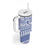Scottish Christmas Tumbler With Handle Scotland Thistle and Celtic Knot White-Blue Color - Wonder Print Shop