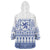 Scottish Christmas Wearable Blanket Hoodie Scotland Thistle and Celtic Knot White-Blue Color - Wonder Print Shop