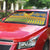 Scottish Christmas Auto Sun Shade Scotland Thistle and Celtic Knot Yellow-Red Color - Wonder Print Shop
