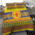 Scottish Christmas Bedding Set Scotland Thistle and Celtic Knot Yellow-Red Color - Wonder Print Shop