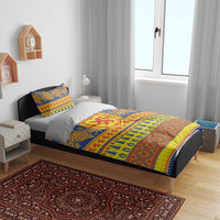 Scottish Christmas Bedding Set Scotland Thistle and Celtic Knot Yellow-Red Color - Wonder Print Shop