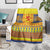 Scottish Christmas Blanket Scotland Thistle and Celtic Knot Yellow-Red Color - Wonder Print Shop