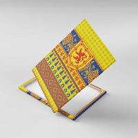 Scottish Christmas Canvas Wall Art Scotland Thistle and Celtic Knot Yellow-Red Color - Wonder Print Shop