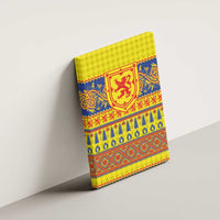 Scottish Christmas Canvas Wall Art Scotland Thistle and Celtic Knot Yellow-Red Color - Wonder Print Shop