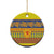 Scottish Christmas Ceramic Ornament Scotland Thistle and Celtic Knot Yellow-Red Color - Wonder Print Shop