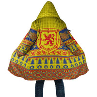 Scottish Christmas Cloak Scotland Thistle and Celtic Knot Yellow-Red Color - Wonder Print Shop