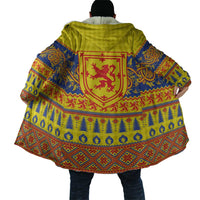 Scottish Christmas Cloak Scotland Thistle and Celtic Knot Yellow-Red Color - Wonder Print Shop