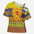 Scottish Christmas Cross Shoulder Shirt Scotland Thistle and Celtic Knot Yellow-Red Color - Wonder Print Shop