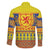 Scottish Christmas Family Matching Long Sleeve Bodycon Dress and Hawaiian Shirt Scotland Thistle and Celtic Knot Yellow-Red Color - Wonder Print Shop