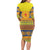 Scottish Christmas Family Matching Long Sleeve Bodycon Dress and Hawaiian Shirt Scotland Thistle and Celtic Knot Yellow-Red Color - Wonder Print Shop