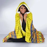 Scottish Christmas Hooded Blanket Scotland Thistle and Celtic Knot Yellow-Red Color - Wonder Print Shop