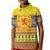 Scottish Christmas Kid Polo Shirt Scotland Thistle and Celtic Knot Yellow-Red Color - Wonder Print Shop