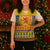Scottish Christmas Knitted V-Neck Vest Scotland Thistle and Celtic Knot Yellow-Red Color - Wonder Print Shop