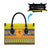 Scottish Christmas Leather Bag Scotland Thistle and Celtic Knot Yellow-Red Color - Wonder Print Shop