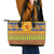 Scottish Christmas Leather Tote Bag Scotland Thistle and Celtic Knot Yellow-Red Color - Wonder Print Shop