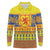 Scottish Christmas Long Sleeve Polo Shirt Scotland Thistle and Celtic Knot Yellow-Red Color - Wonder Print Shop