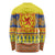 Scottish Christmas Long Sleeve Shirt Scotland Thistle and Celtic Knot Yellow-Red Color - Wonder Print Shop