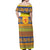 Scottish Christmas Off Shoulder Maxi Dress Scotland Thistle and Celtic Knot Yellow-Red Color - Wonder Print Shop