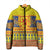 Scottish Christmas Padded Jacket Scotland Thistle and Celtic Knot Yellow-Red Color - Wonder Print Shop