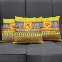 Scottish Christmas Pillow Cover Scotland Thistle and Celtic Knot Yellow-Red Color - Wonder Print Shop