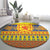 Scottish Christmas Round Carpet Scotland Thistle and Celtic Knot Yellow-Red Color - Wonder Print Shop