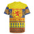 Scottish Christmas Rugby Jersey Scotland Thistle and Celtic Knot Yellow-Red Color - Wonder Print Shop