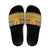 Scottish Christmas Slide Sandals Scotland Thistle and Celtic Knot Yellow-Red Color - Wonder Print Shop