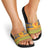 Scottish Christmas Slide Sandals Scotland Thistle and Celtic Knot Yellow-Red Color - Wonder Print Shop