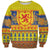 Scottish Christmas Sweatshirt Scotland Thistle and Celtic Knot Yellow-Red Color - Wonder Print Shop