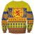 Scottish Christmas Sweatshirt Scotland Thistle and Celtic Knot Yellow-Red Color - Wonder Print Shop