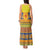 Scottish Christmas Tank Maxi Dress Scotland Thistle and Celtic Knot Yellow-Red Color - Wonder Print Shop