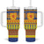 Scottish Christmas Tumbler With Handle Scotland Thistle and Celtic Knot Yellow-Red Color - Wonder Print Shop