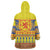 Scottish Christmas Wearable Blanket Hoodie Scotland Thistle and Celtic Knot Yellow-Red Color - Wonder Print Shop