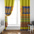 Scottish Christmas Window Curtain Scotland Thistle and Celtic Knot Yellow-Red Color - Wonder Print Shop