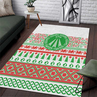 Welsh Christmas Area Rug Awen and Celtics Culture with Xmas Elements - Wonder Print Shop
