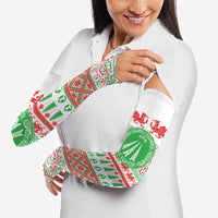 Welsh Christmas Arm Sleeves Awen and Celtics Culture with Xmas Elements - Wonder Print Shop