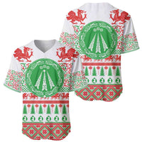 Welsh Christmas Baseball Jersey Awen and Celtics Culture with Xmas Elements - Wonder Print Shop