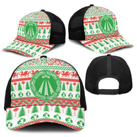 Welsh Christmas Baseball Net Cap Awen and Celtics Culture with Xmas Elements - Wonder Print Shop