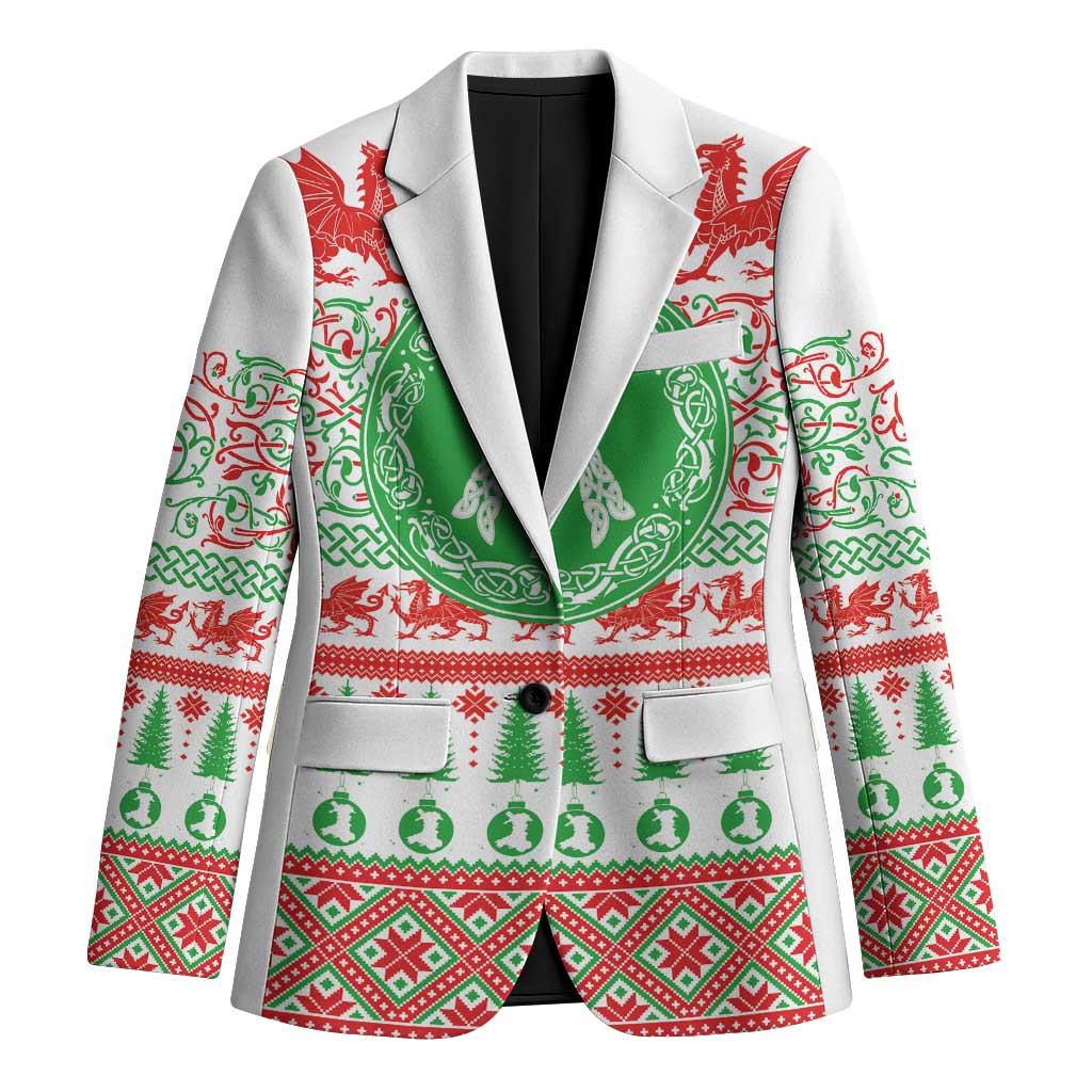 Welsh Christmas Blazer Awen and Celtics Culture with Xmas Elements - Wonder Print Shop