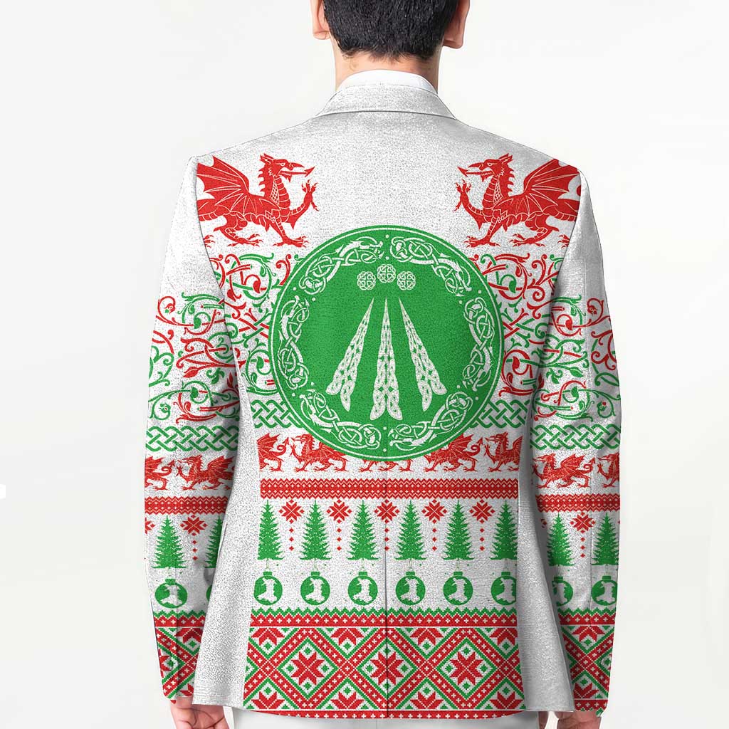 Welsh Christmas Blazer Awen and Celtics Culture with Xmas Elements - Wonder Print Shop