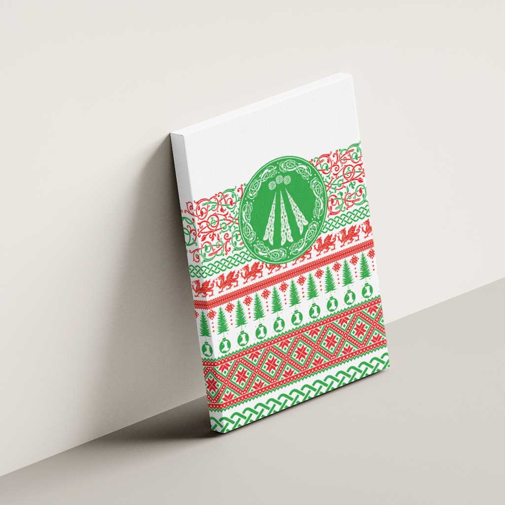 Welsh Christmas Canvas Wall Art Awen and Celtics Culture with Xmas Elements - Wonder Print Shop