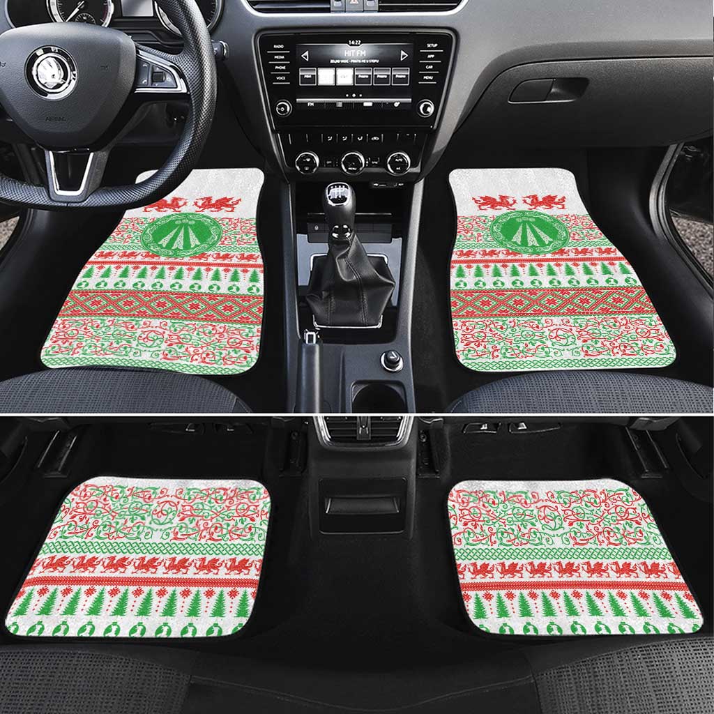 Welsh Christmas Car Mats Awen and Celtics Culture with Xmas Elements - Wonder Print Shop