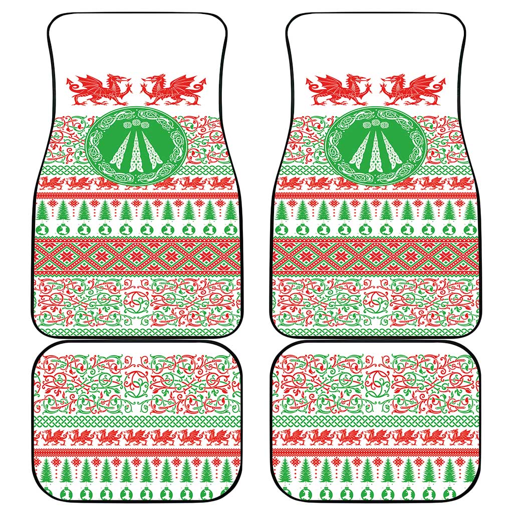 Welsh Christmas Car Mats Awen and Celtics Culture with Xmas Elements - Wonder Print Shop