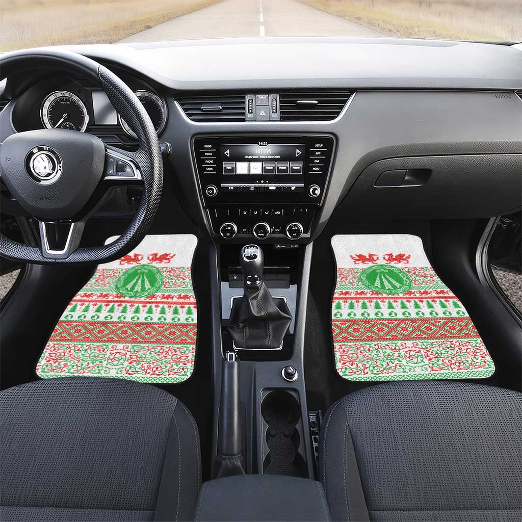 Welsh Christmas Car Mats Awen and Celtics Culture with Xmas Elements - Wonder Print Shop
