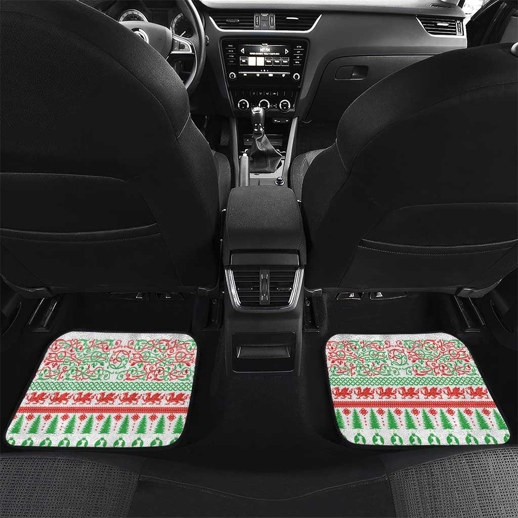 Welsh Christmas Car Mats Awen and Celtics Culture with Xmas Elements - Wonder Print Shop