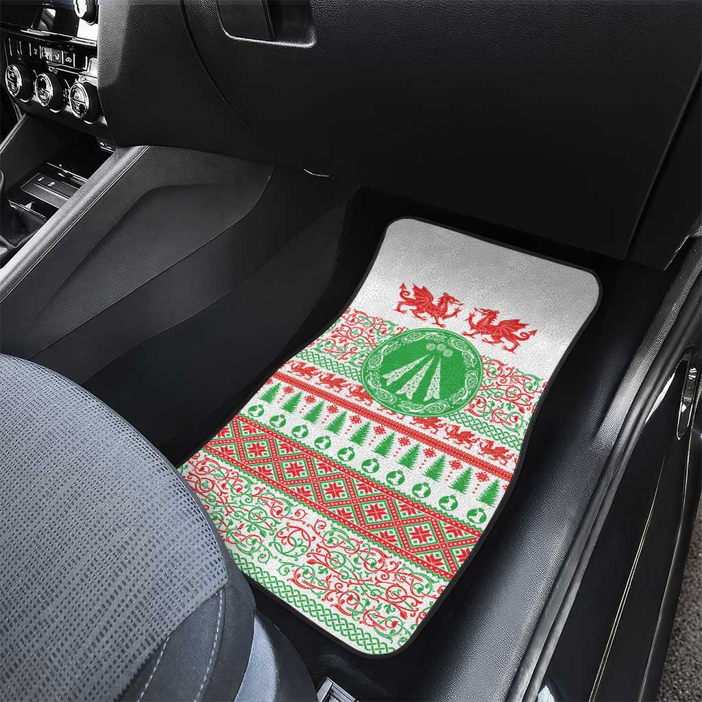 Welsh Christmas Car Mats Awen and Celtics Culture with Xmas Elements - Wonder Print Shop