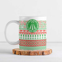 Welsh Christmas Ceramic Mug Awen and Celtics Culture with Xmas Elements - Wonder Print Shop