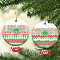 Welsh Christmas Ceramic Ornament Awen and Celtics Culture with Xmas Elements - Wonder Print Shop