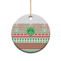 Welsh Christmas Ceramic Ornament Awen and Celtics Culture with Xmas Elements - Wonder Print Shop